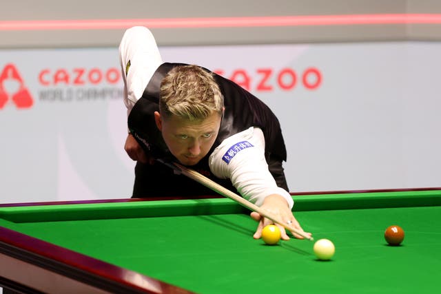 <p>Kyren Wilson made a dominant start to the final at the Crucible </p>