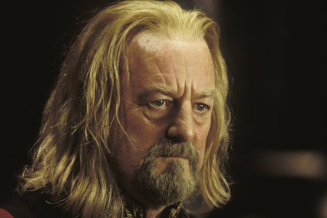 <p>Bernard Hill as King Theoden in The Lord of the Rings</p>