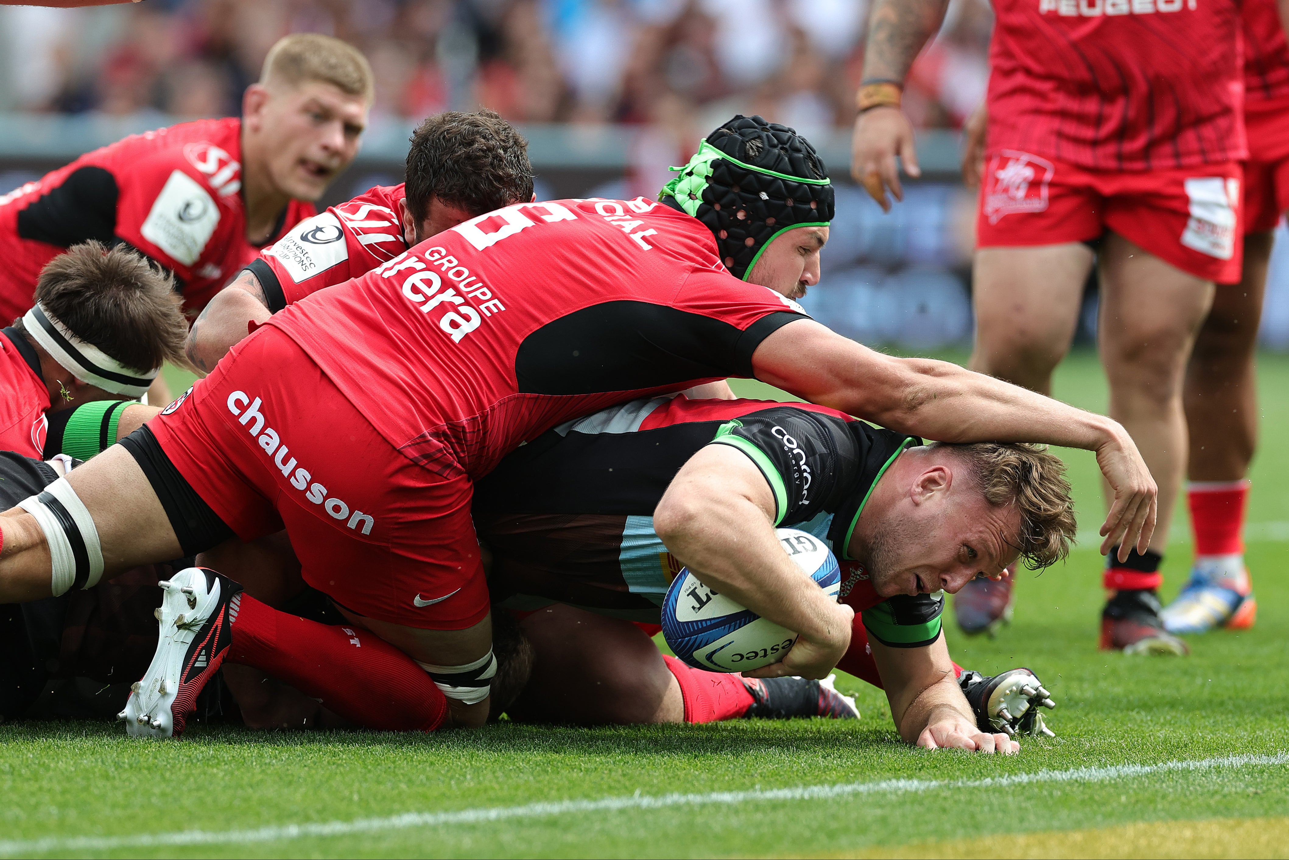 Harlequins fell short as Toulouse set up an encounter with Leinster later in May