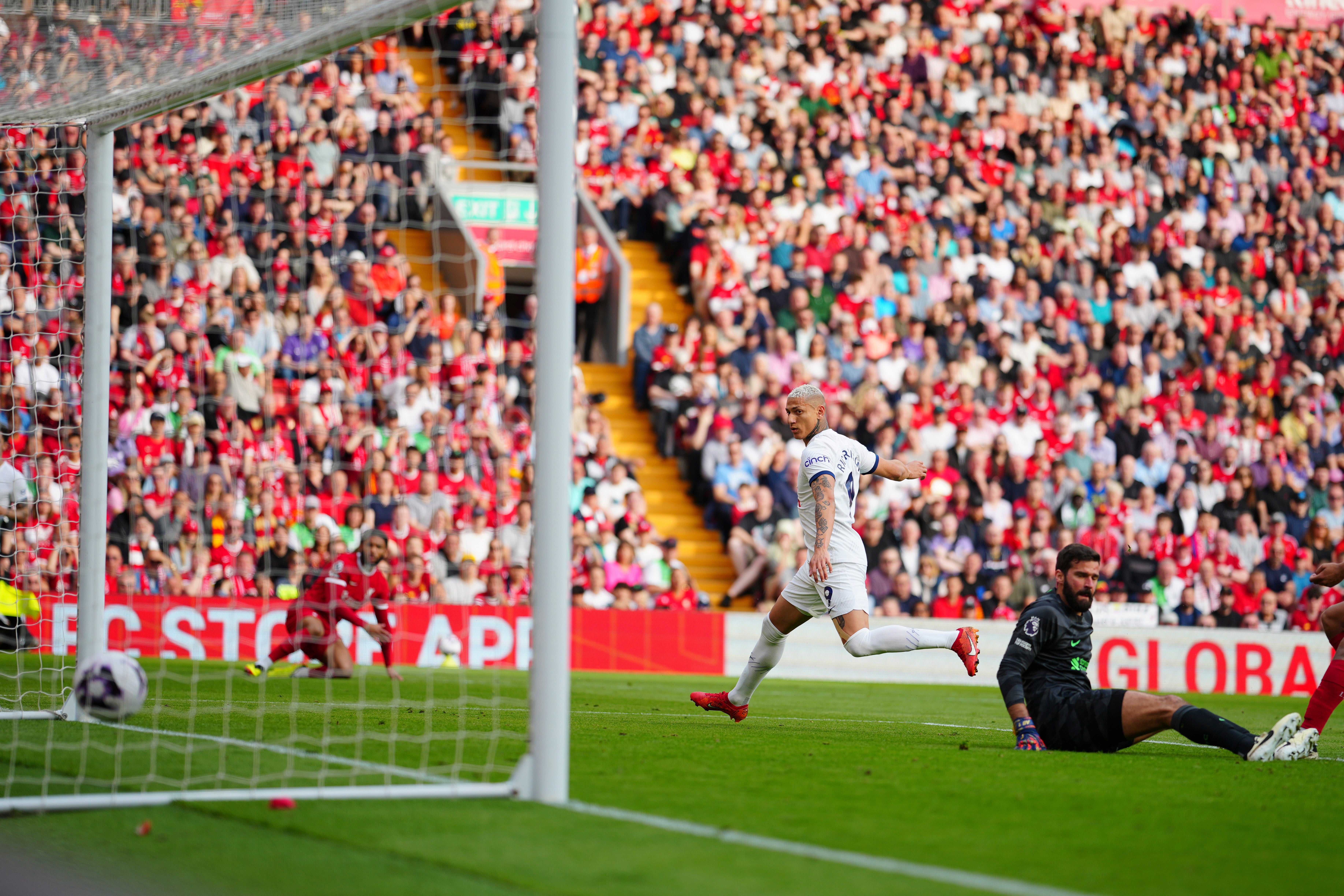 Richarlison turns in Tottenham’s first goal