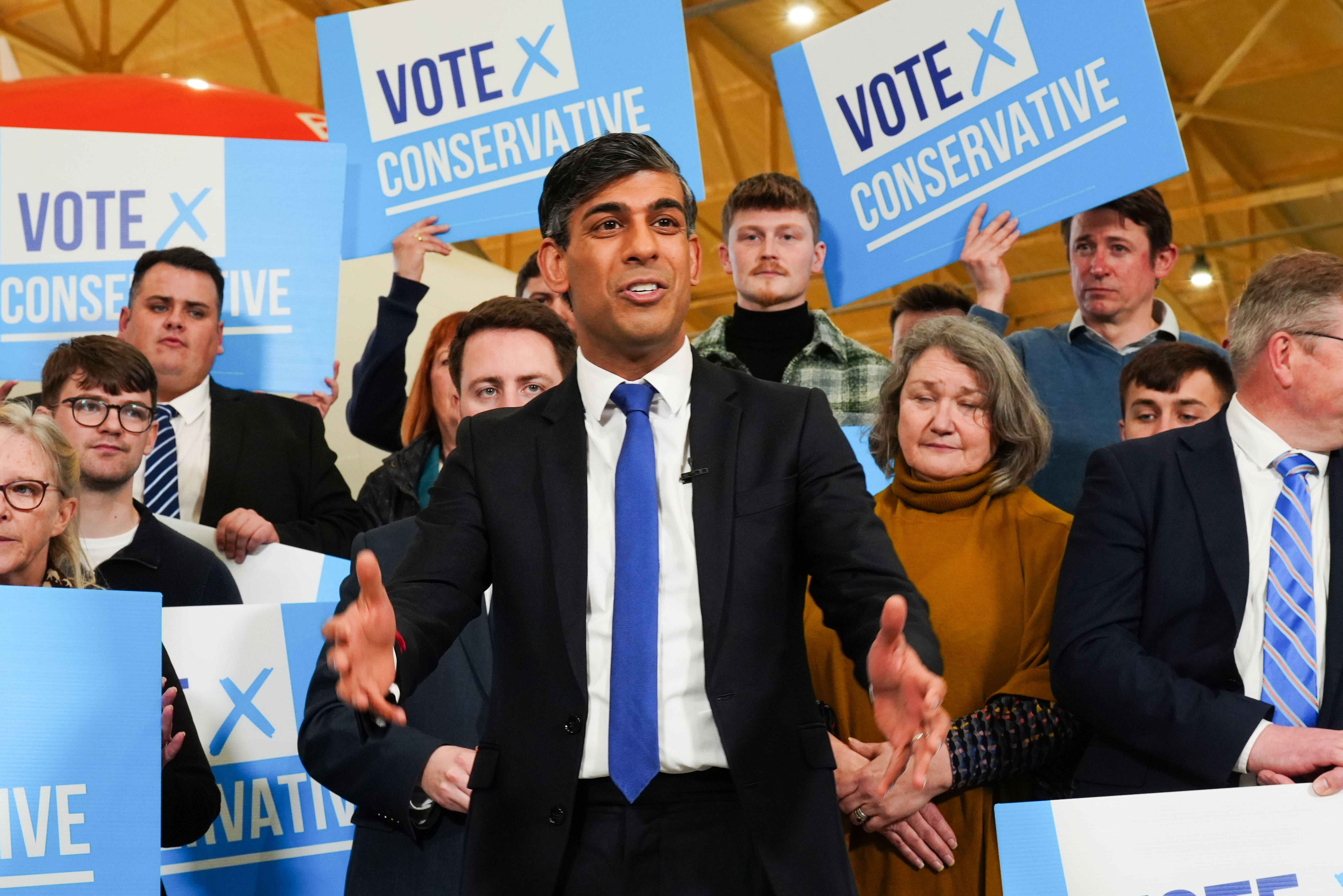 Prime Minister Rishi Sunak continues to refuse to call a date for the general election (Owen Humphreys/PA)
