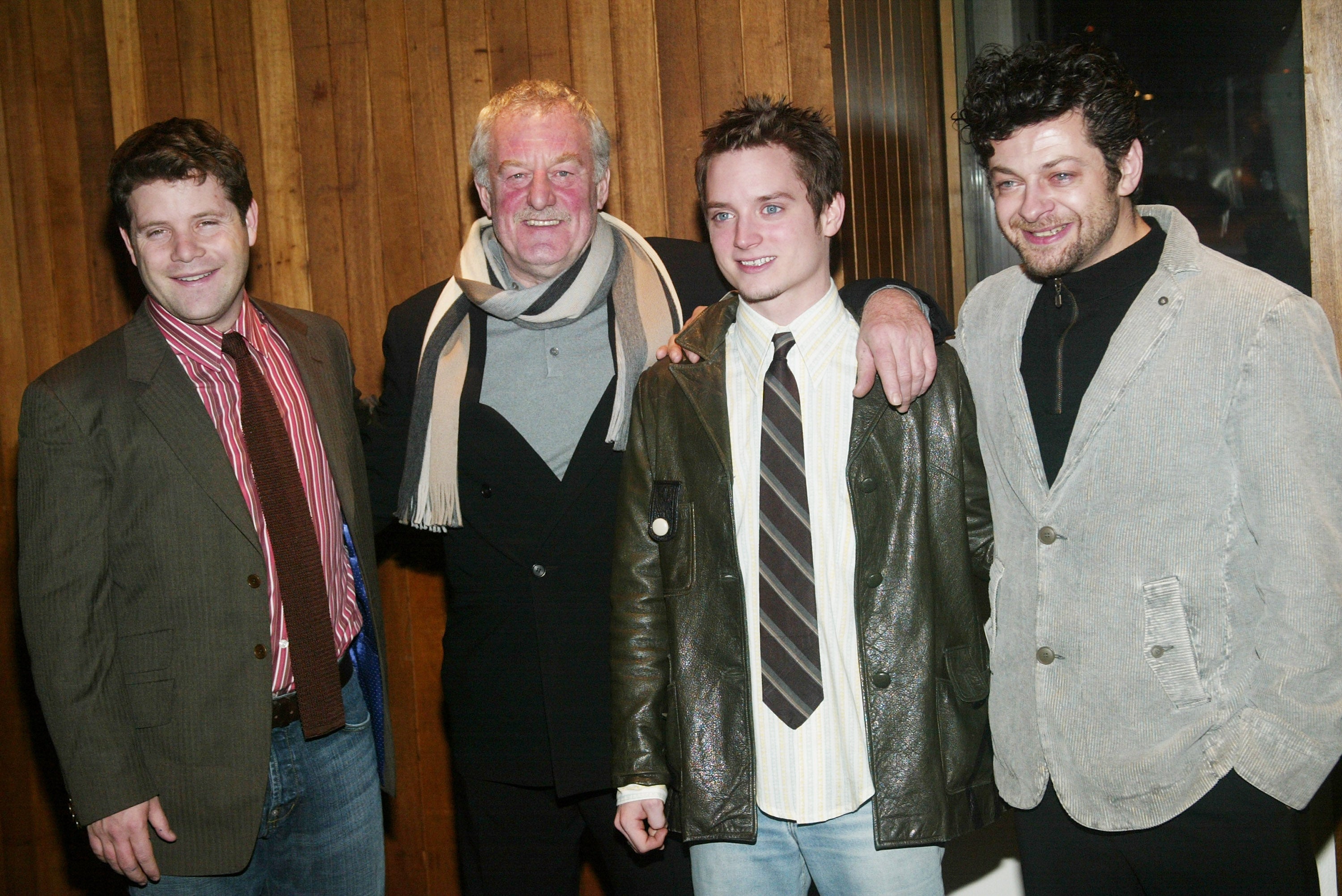 Actors Sean Astin, Bernard Hill, Elijah Wood and Andy Serkis attend a Film Society of Lincoln Center special screening of ‘The Lord Of The Rings’ trilogy in New York City in 2004