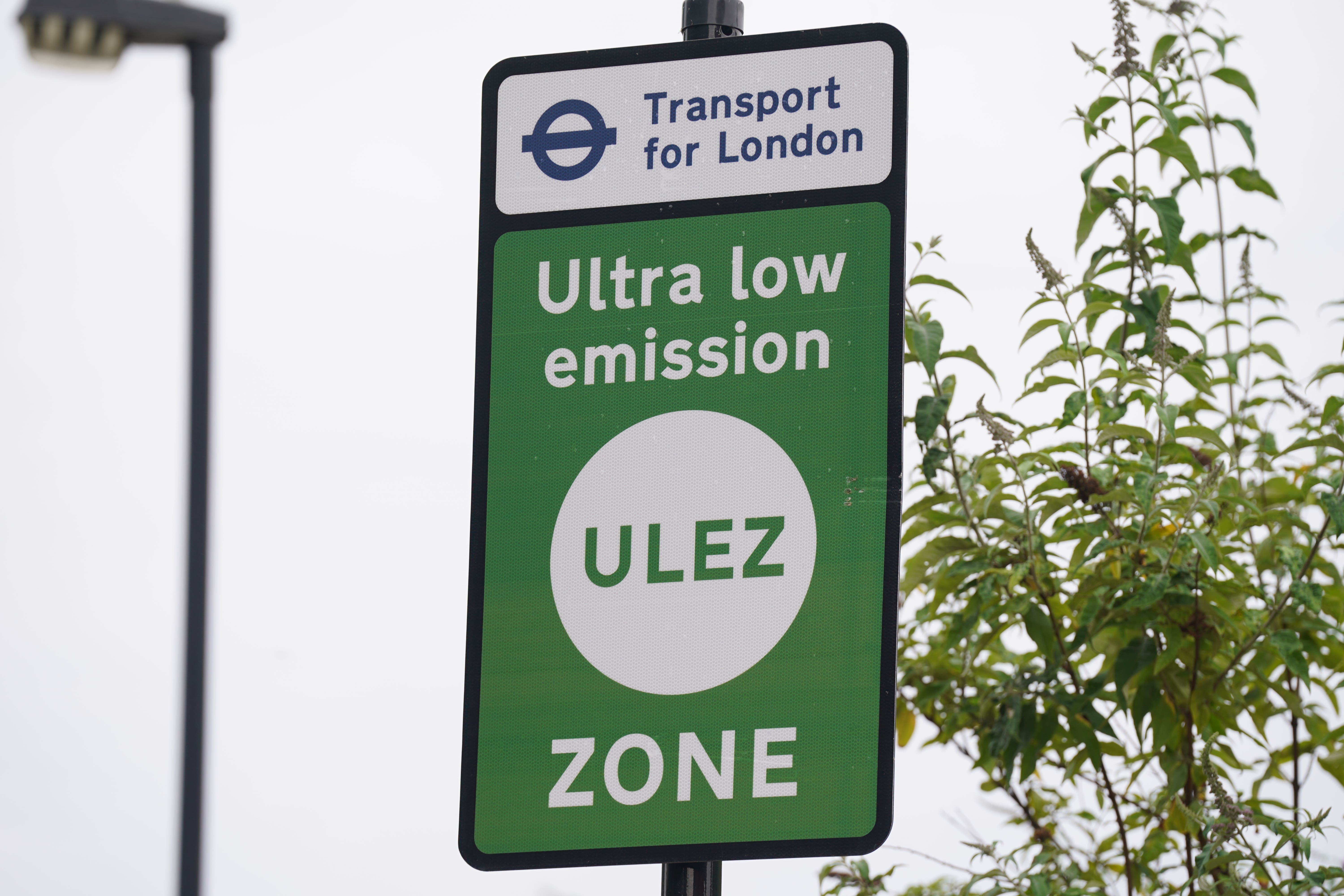 Drivers will be subjected to London’s ultra low emission zone (Ulez) rules if they move off official diversion routes during this weekend’s M25 closure (Lucy North/PA)