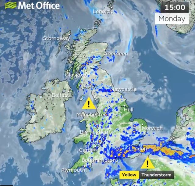 UK weather: Met Office issues warnings for thunderstorms, heavy rain ...