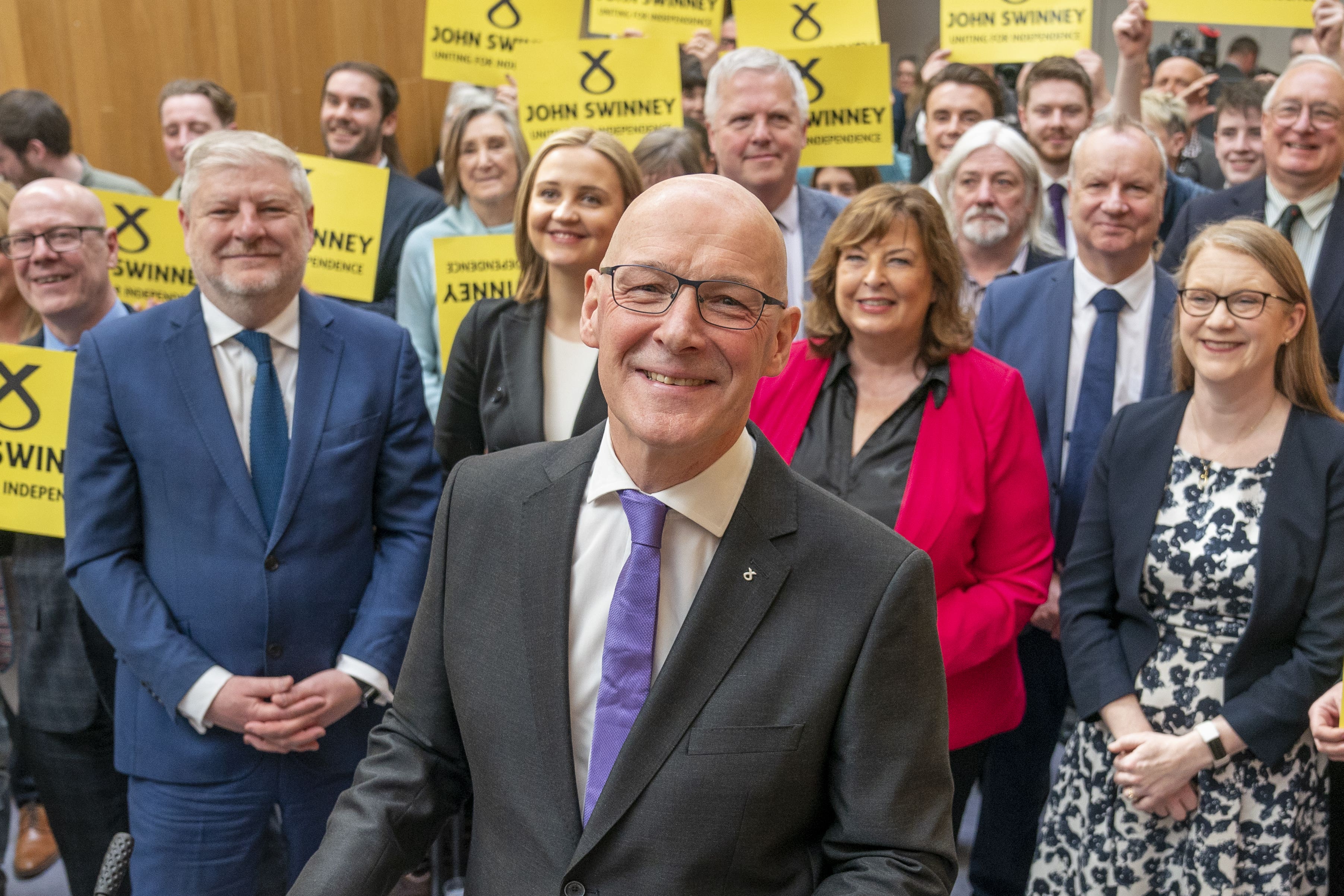 John Swinney has been confirmed as the new SNP leader (Jane Barlow/PA)