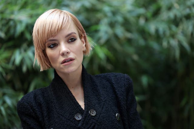 <p>Lily Allen ahead of the Giorgio Armani fashion show during the Milan Fashion Week Womenswear Spring/Summer 2024  in 2023 in Milan</p>
