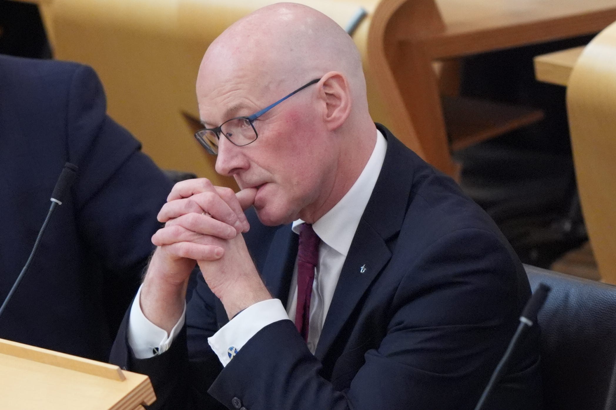 John Swinney at the Scottish Parliament in Edinburgh (Andrew Milligan/PA)