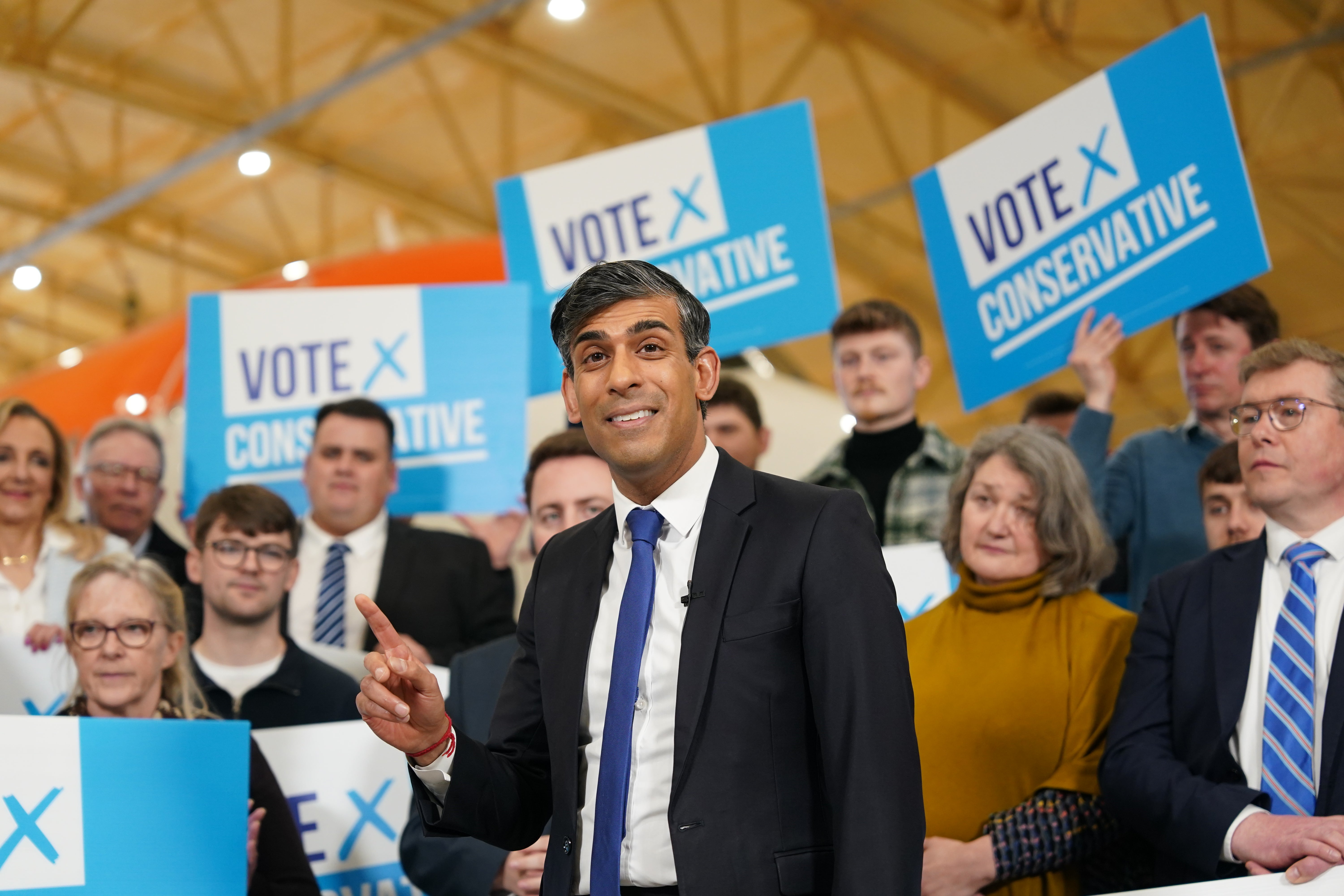 Rishi Sunak defended the claim the general election will lead to a hung parliament