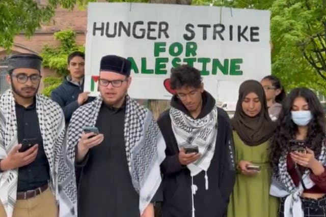 <p>Students participating in the hunger strike announced their plans on Friday, saying they ‘commit our bodies to their liberation’ </p>
