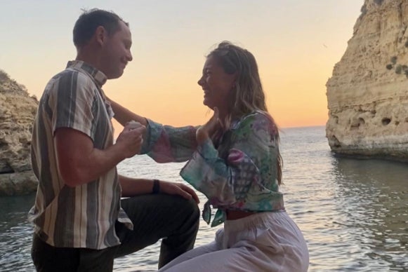 A photo on Jack Carter Rhoad’s Facebook page shows the moment they got engaged