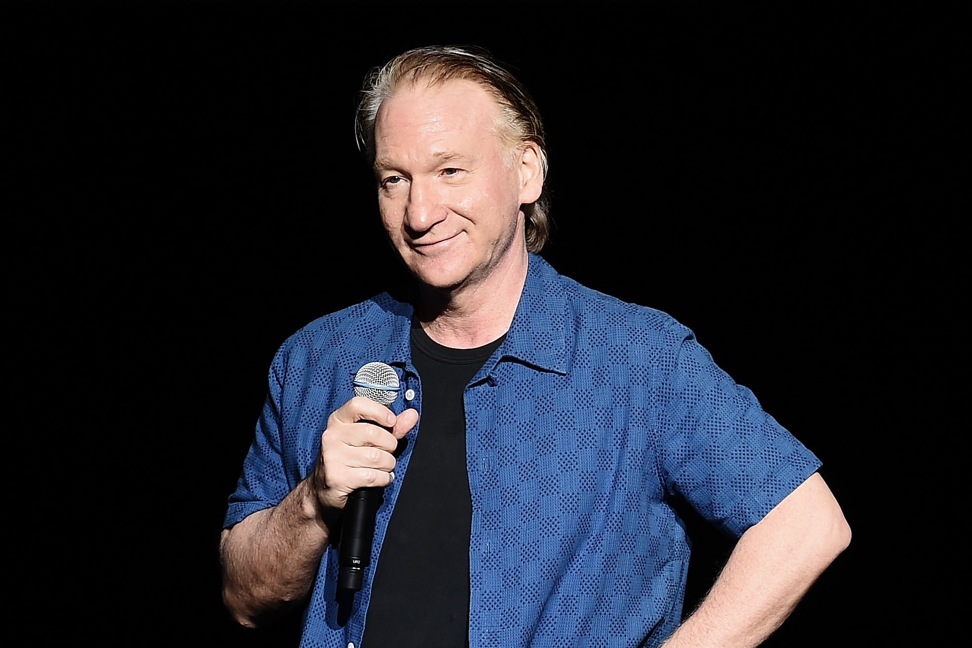 Bill Maher performing stand-up in New York 2016