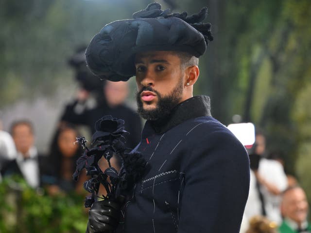 <p>El cantante puertorriqueño Bad Bunny llega a la Met Gala 2024 en el Museo Metropolitano de Arte el 6 de mayo de 2024, en Nueva York.</p>