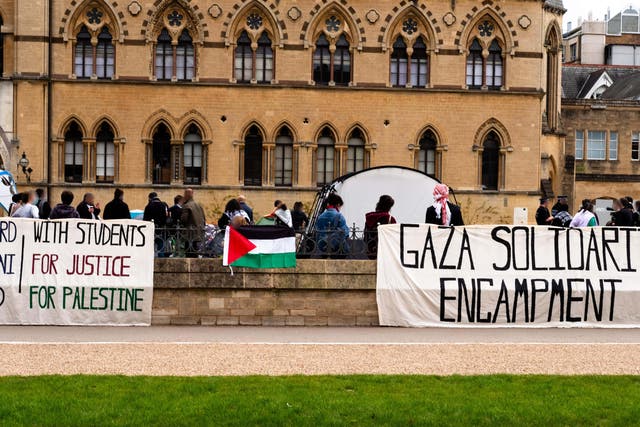 Students outside Pitts Rivers Museum at Oxford University (PA)