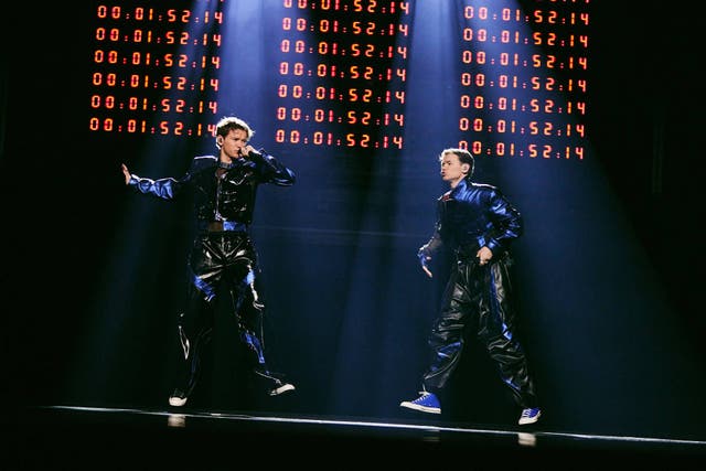 Marcus & Martinus will first perform during Tuesday’s semi-final (Alma-Bengtsson/EBU/PA)