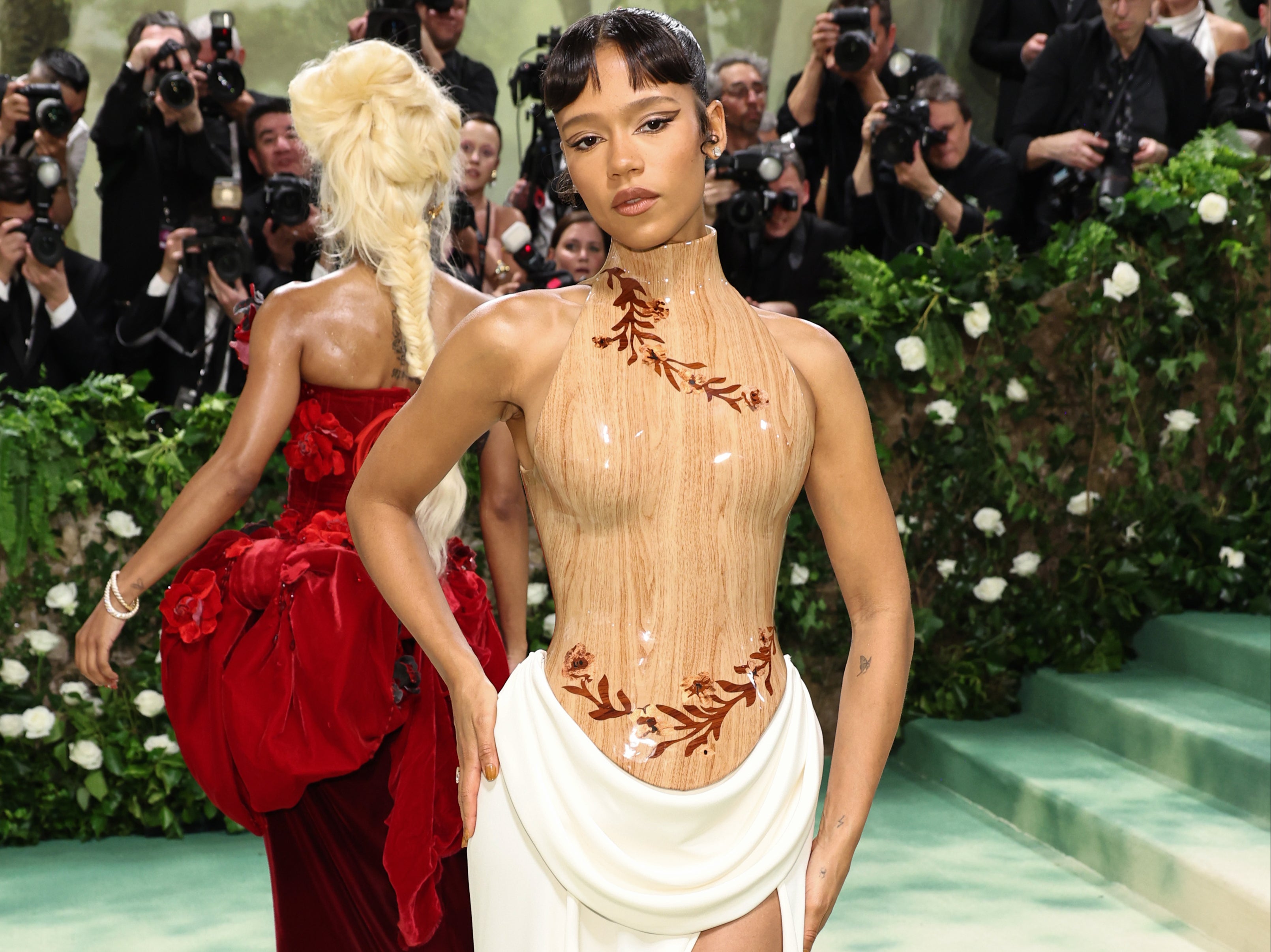 Taylor Russell attends The 2024 Met Gala Celebrating “Sleeping Beauties: Reawakening Fashion” at The Metropolitan Museum of Art on 6 May 2024 in New York City.