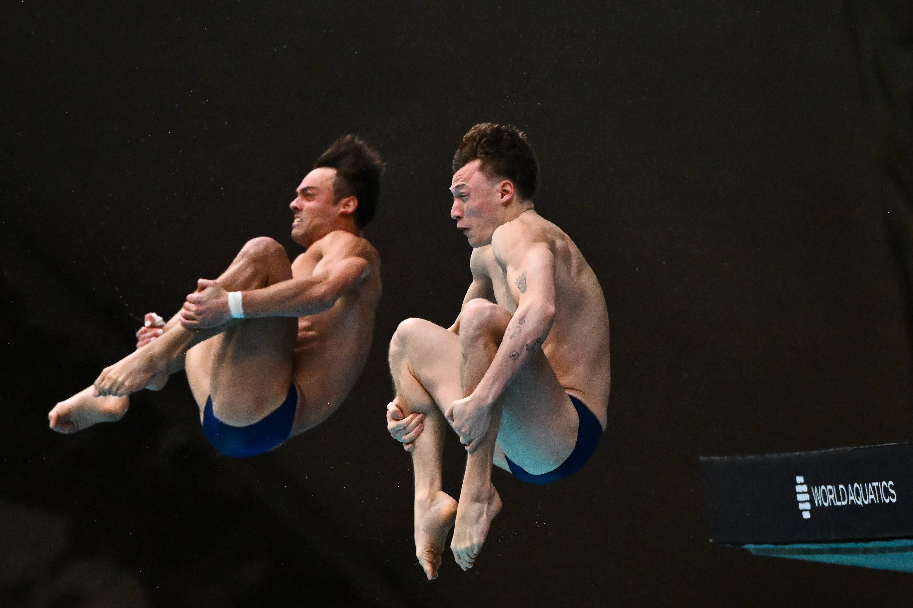 Tom Daley and Noah Williams during the Men’s 10m Synchronized Platform Final