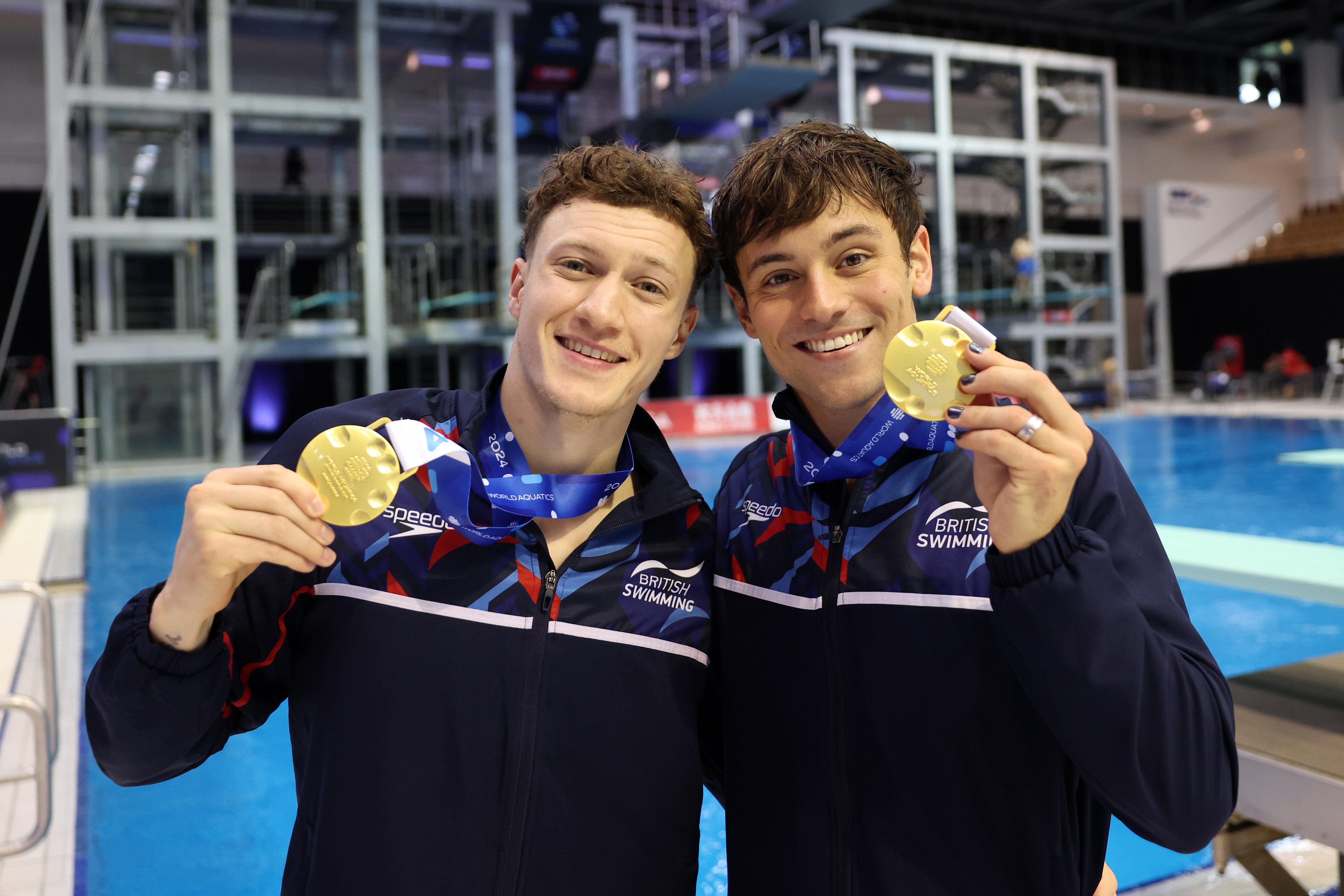 Gold medalists Noah Williams and Tom Daley in Berlin