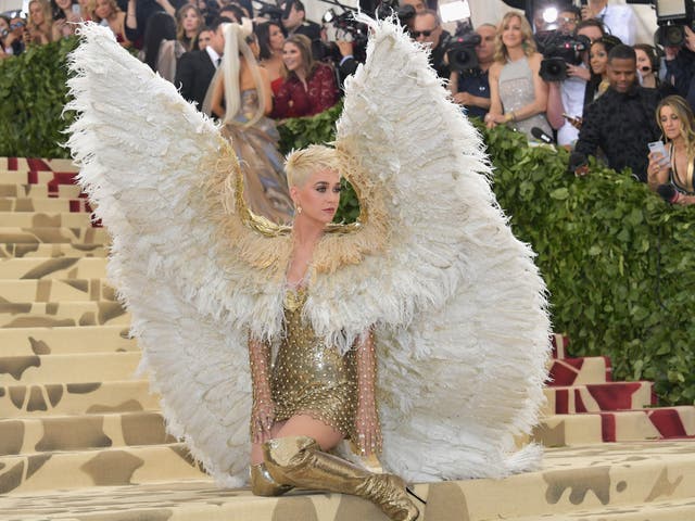 <p>Katy Perry at the Met Gala in 2018</p>