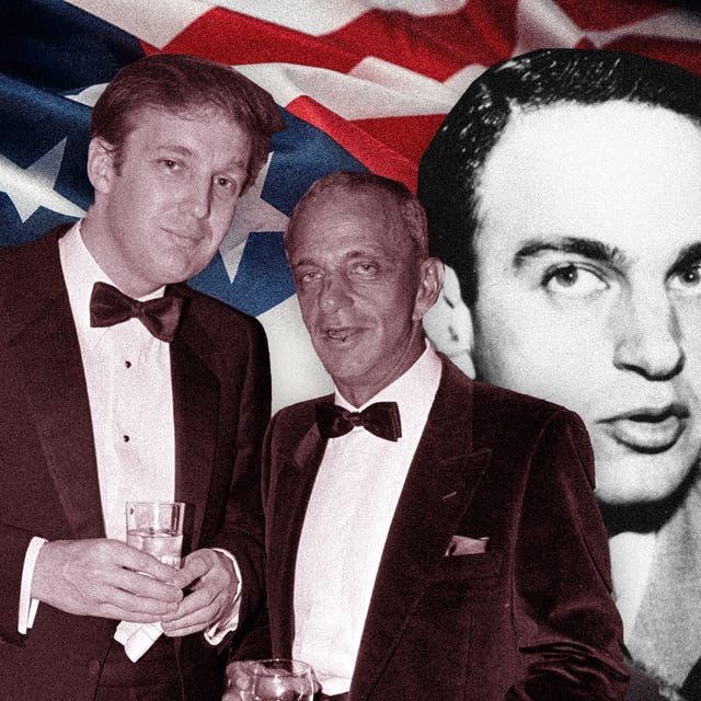 <p>Roy Cohn, on the right, Donald Trump on the left </p>