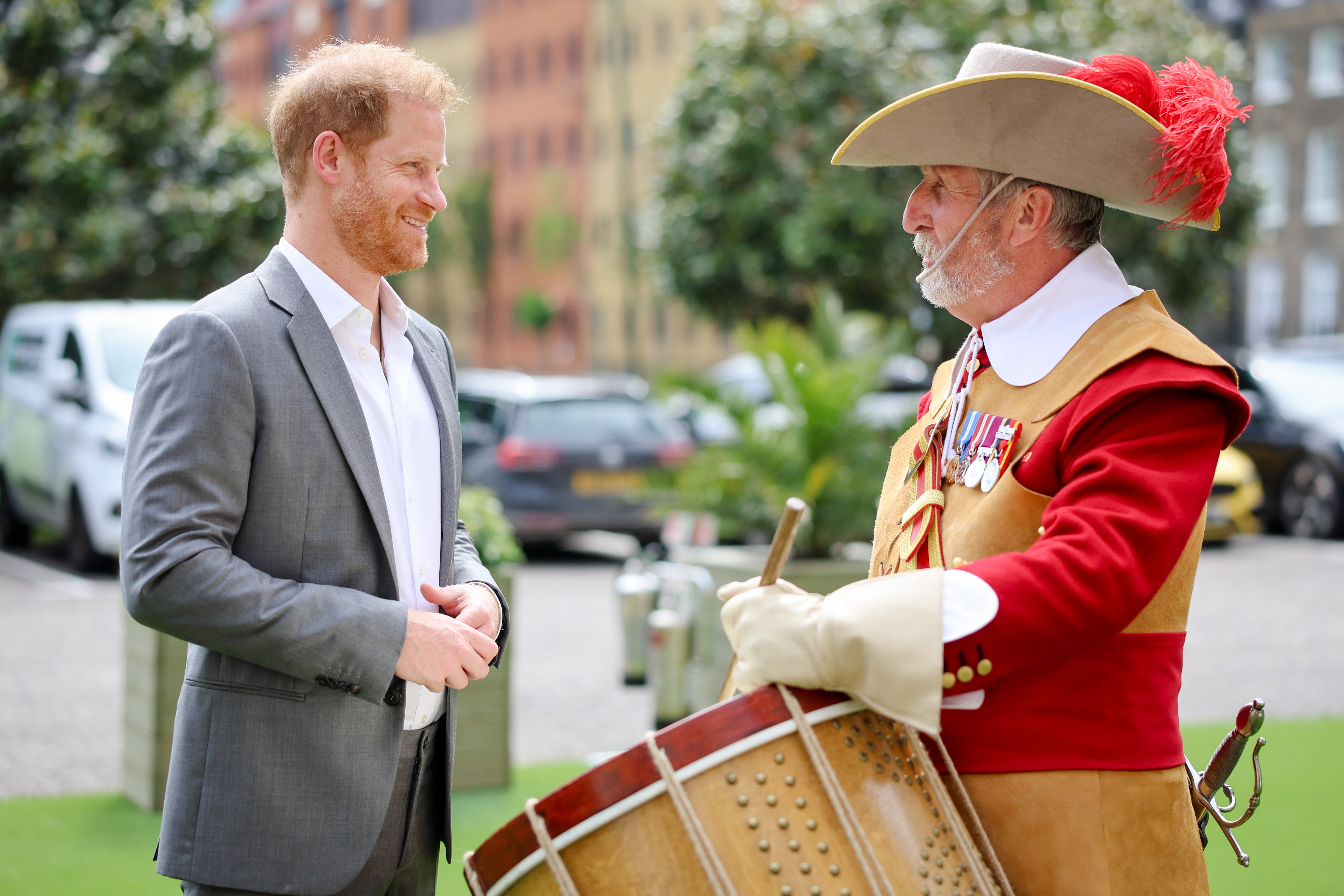 Prince Harry was all smiles when celebrating the Invictus anniversary in London today