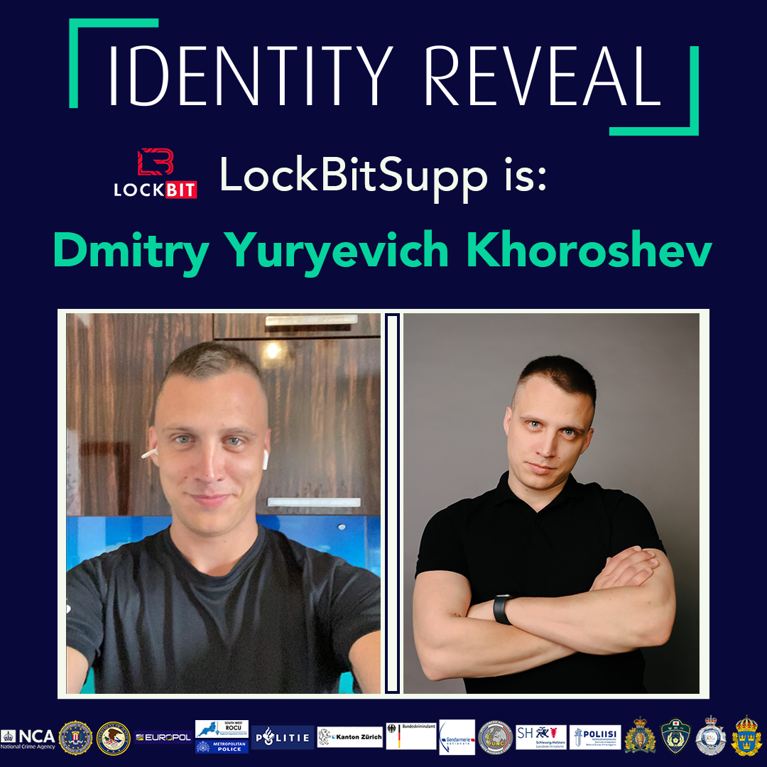 LockBitSupp revealed to be Dmitry Khoroshev