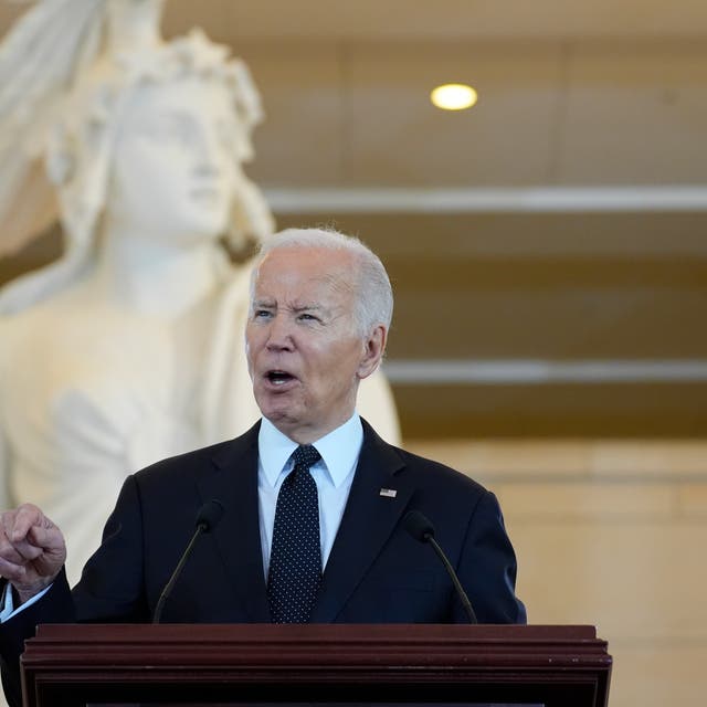 <p>Joe Biden speaks at the Holocaust Memorial Museum's Annual Days of Remembrance ceremony</p>