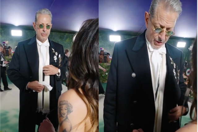 <p>Jeff Goldblum gets mesmerised by interviewer’s nails at the 2024 Met Gala </p>
