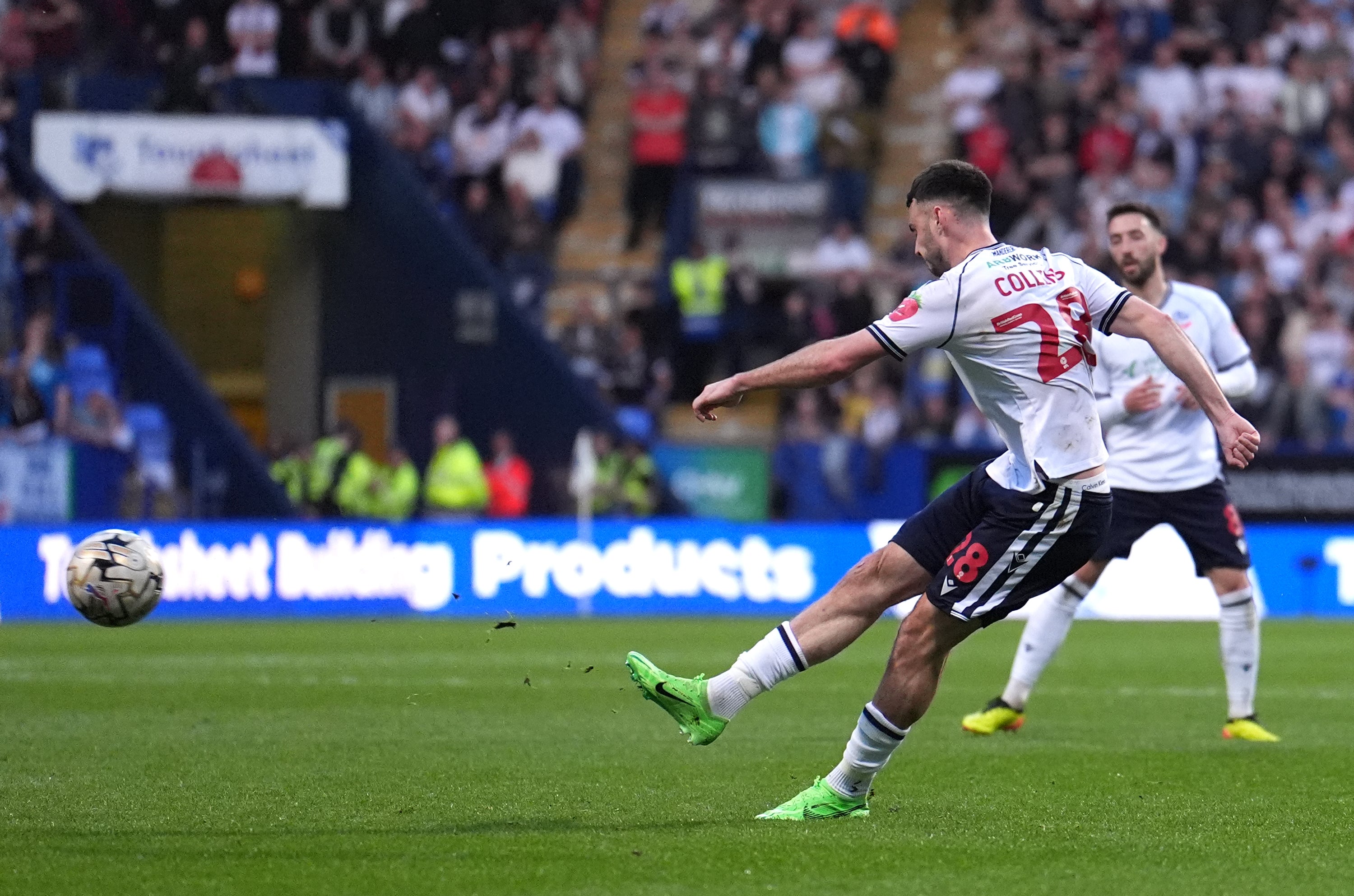 Aaron Collins’ strike ensured Bolton kept the pressure on the visitors.