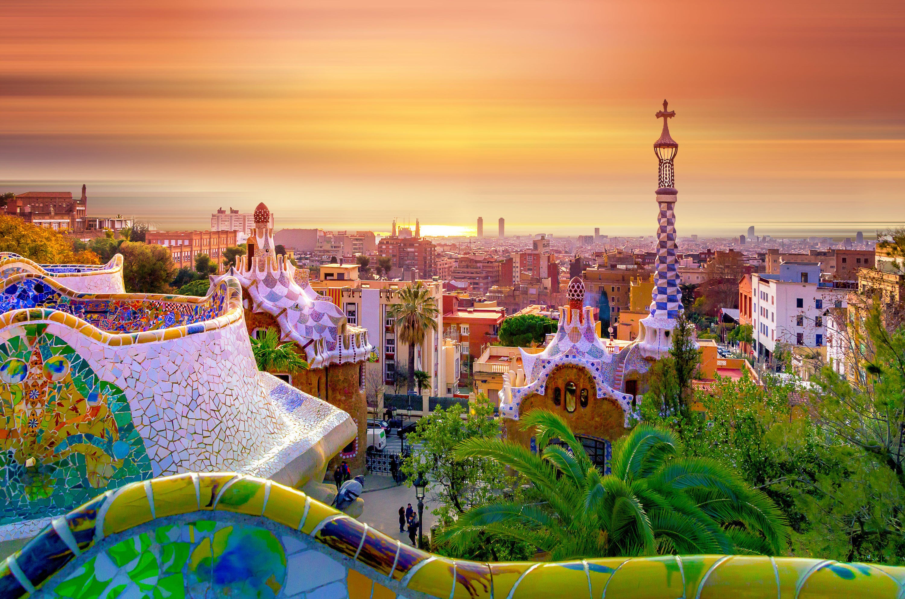 The view from Guell Park, designed by Gaudi