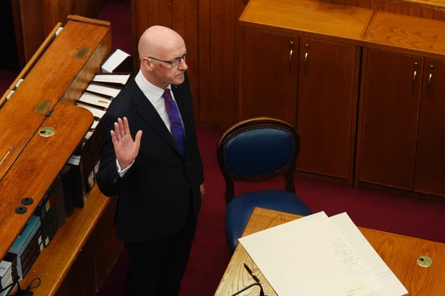 John Swinney has been sworn in as First Minister of Scotland (Andrew Milligan/PA)