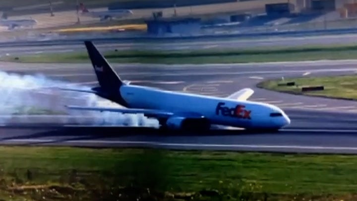 Boeing 767 hits runway nose first during emergency landing at Istanbul airport