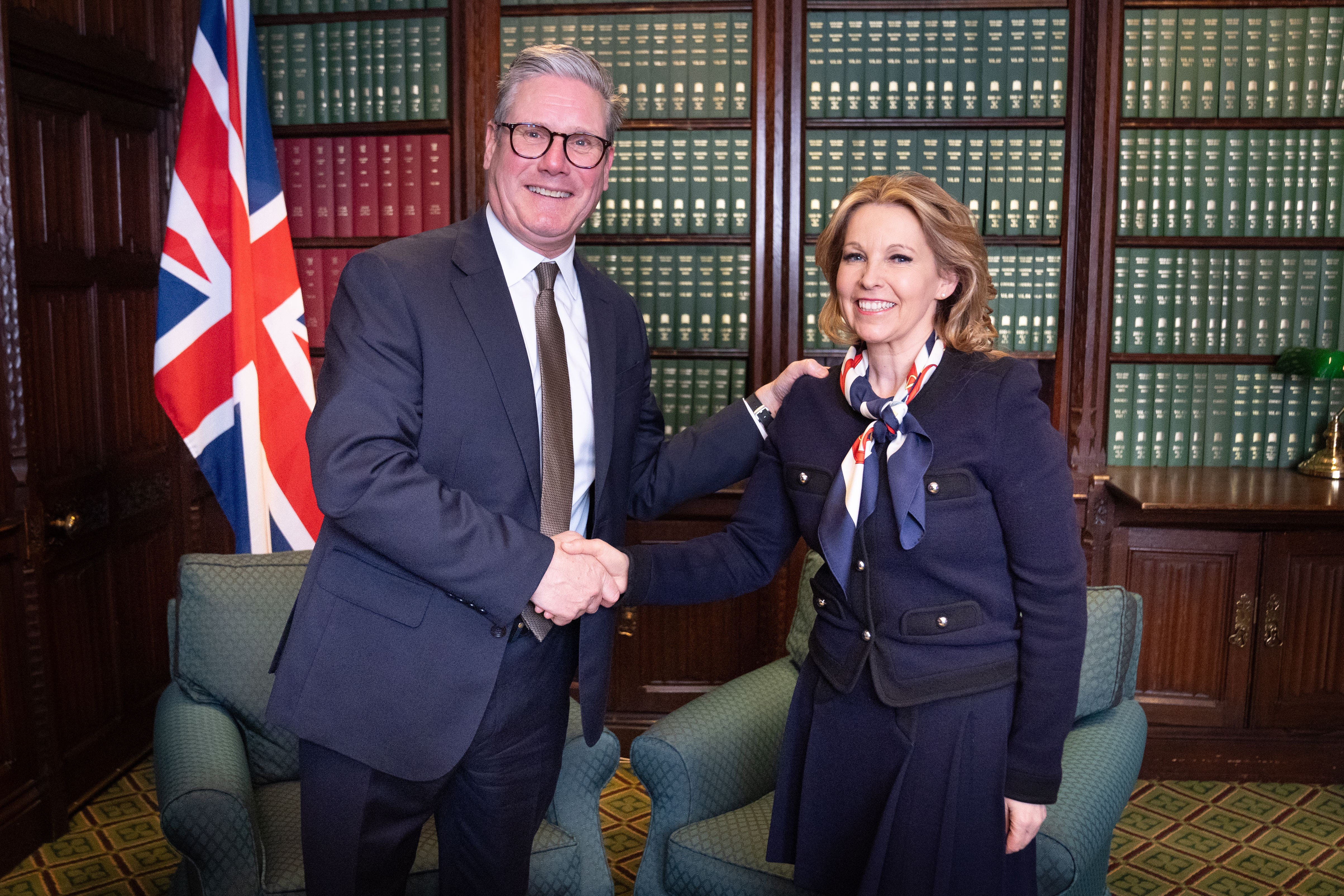 Rejoiced Sir Keir Starmer with former Conservative MP Natalie Elphicke in his parliamentary office