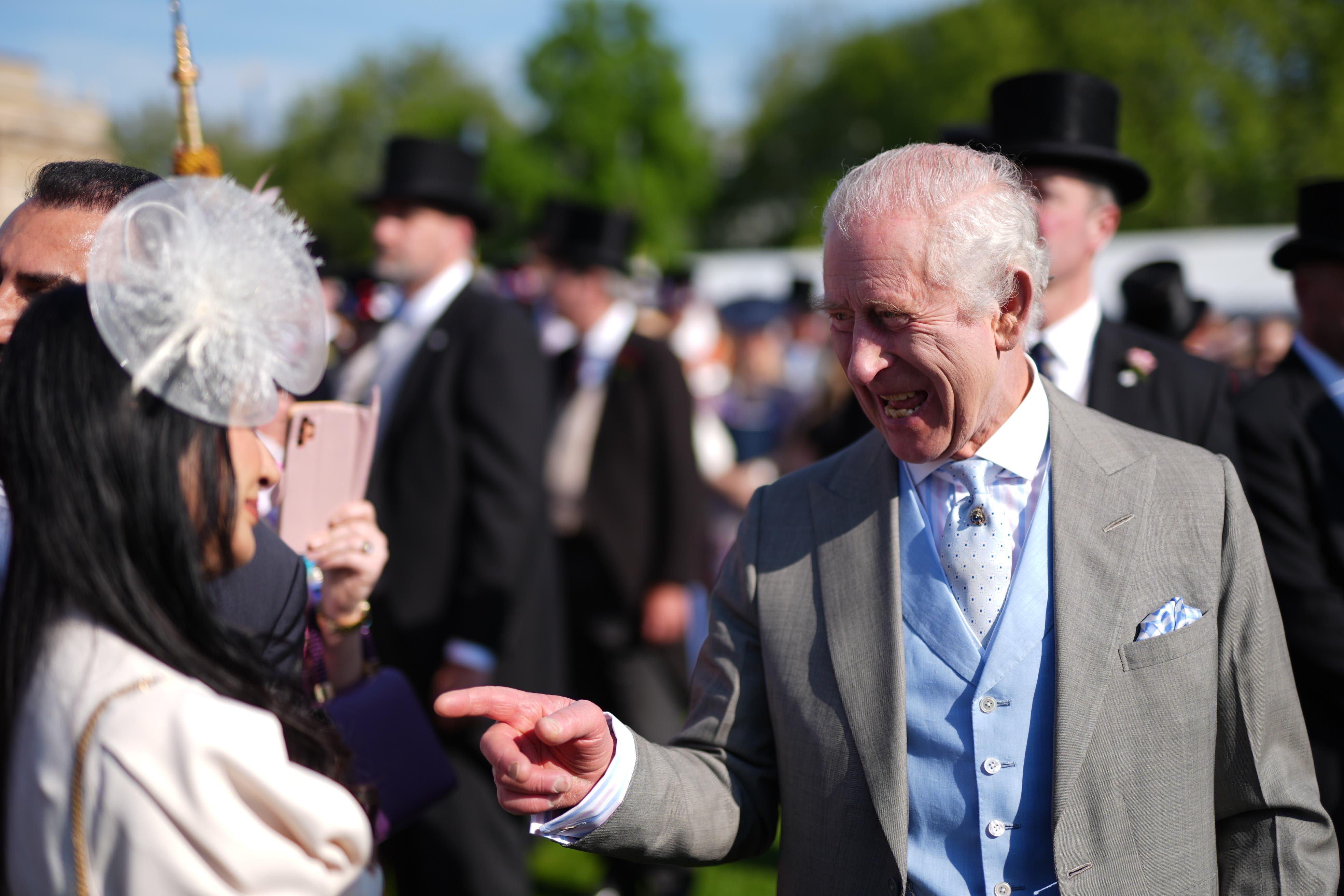 Charles spoke cordially with many attendees at the event (Jordan Pettitt/PA)