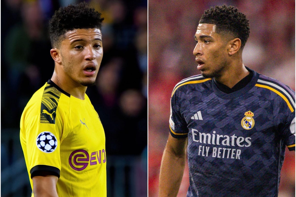 England’s Jadon Sancho and Jude Bellingham to meet in Champions League final