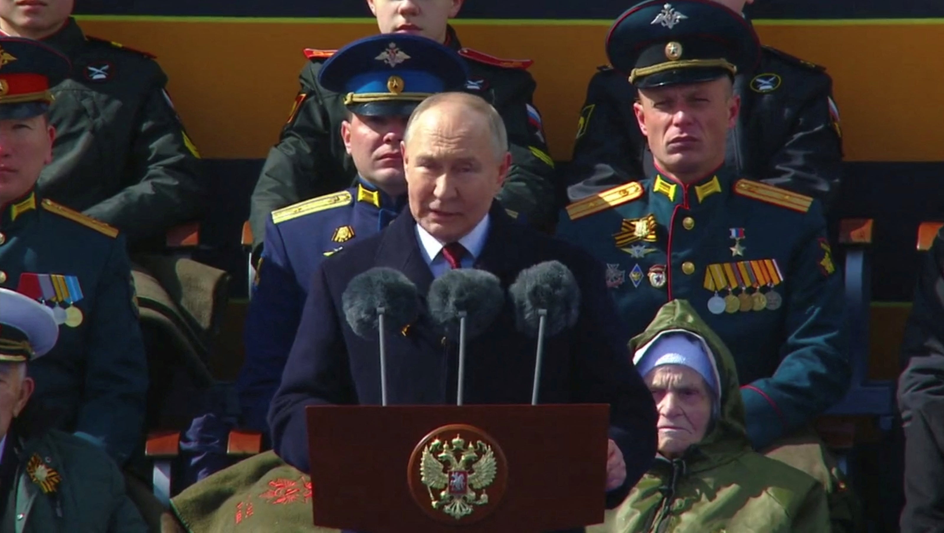 Vladimir Putin concedes in his speech that this is a ‘difficult period’ for his country