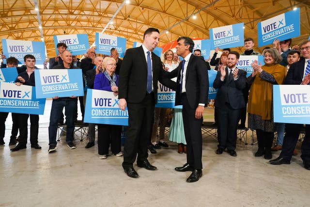 <p>Prime Minister Rishi Sunak visited Teesside last week following Lord Ben Houchen’s re-election as Tees Valley Mayor (PA)</p>