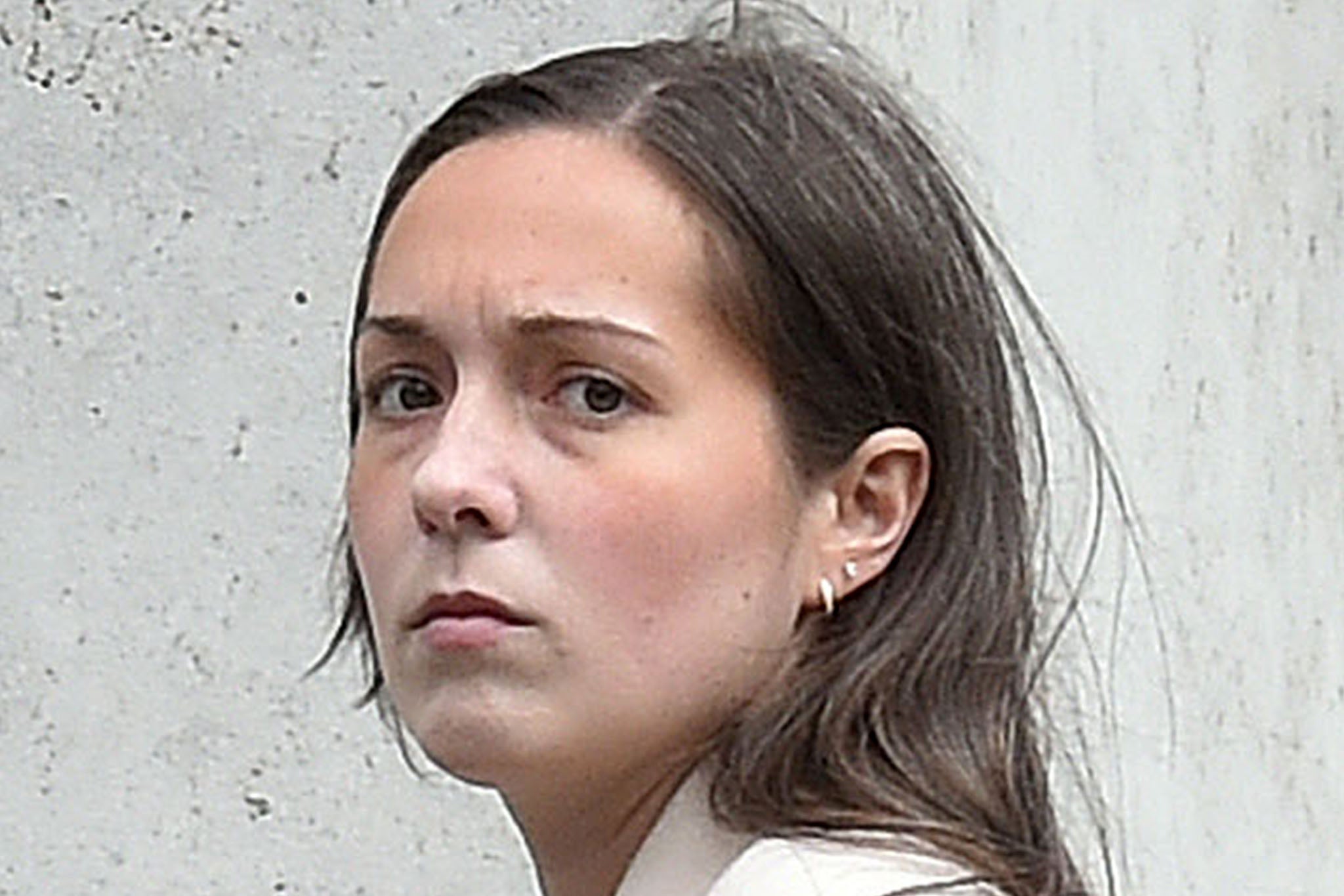 Teacher on trial: Rebecca Joynes leaves Manchester Crown Court after her first hearing