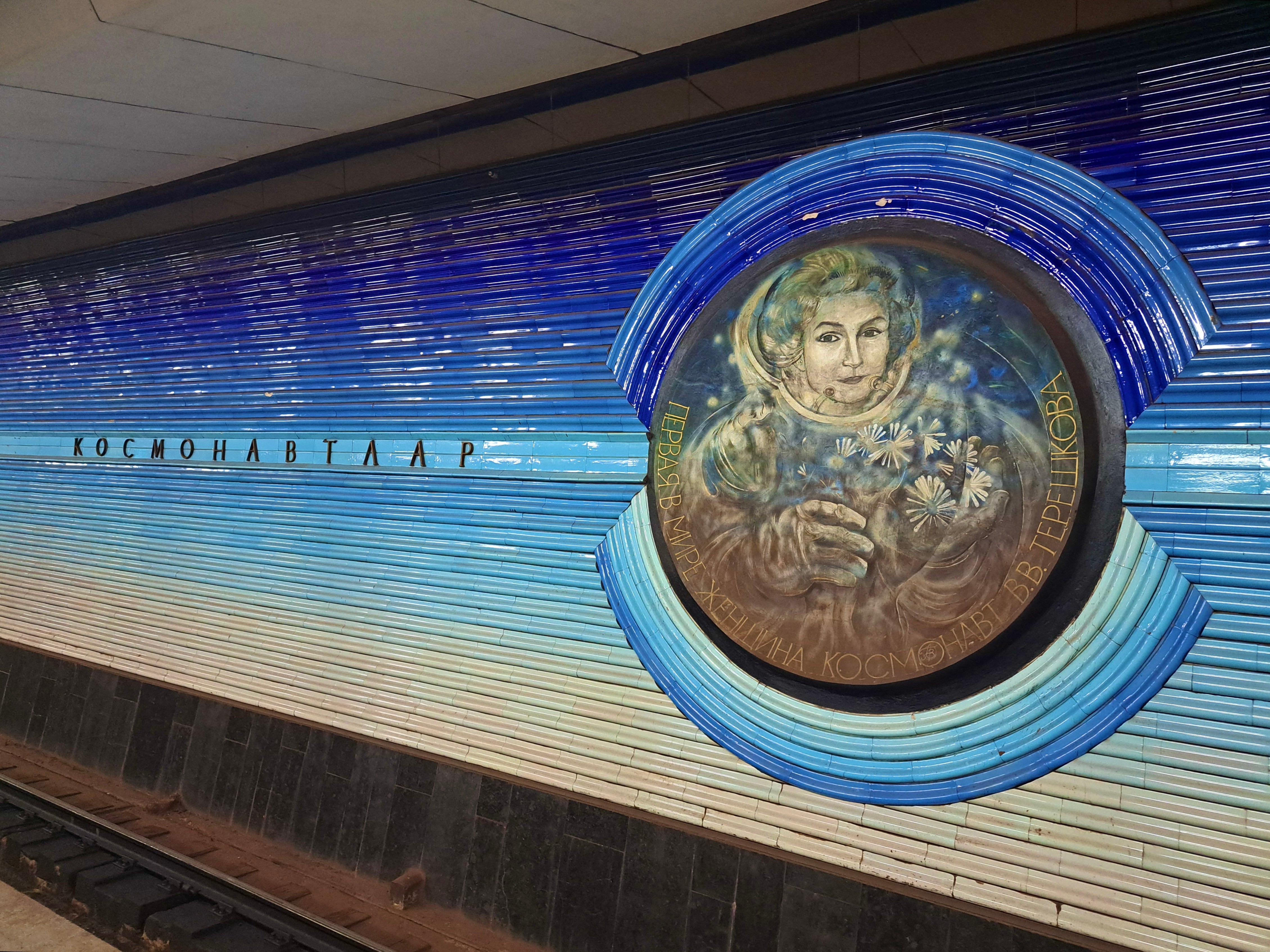 Rising star: Valentina Tereshkova, first woman in space, commemorated in Kosmonavtlar Metro station in Tashkent