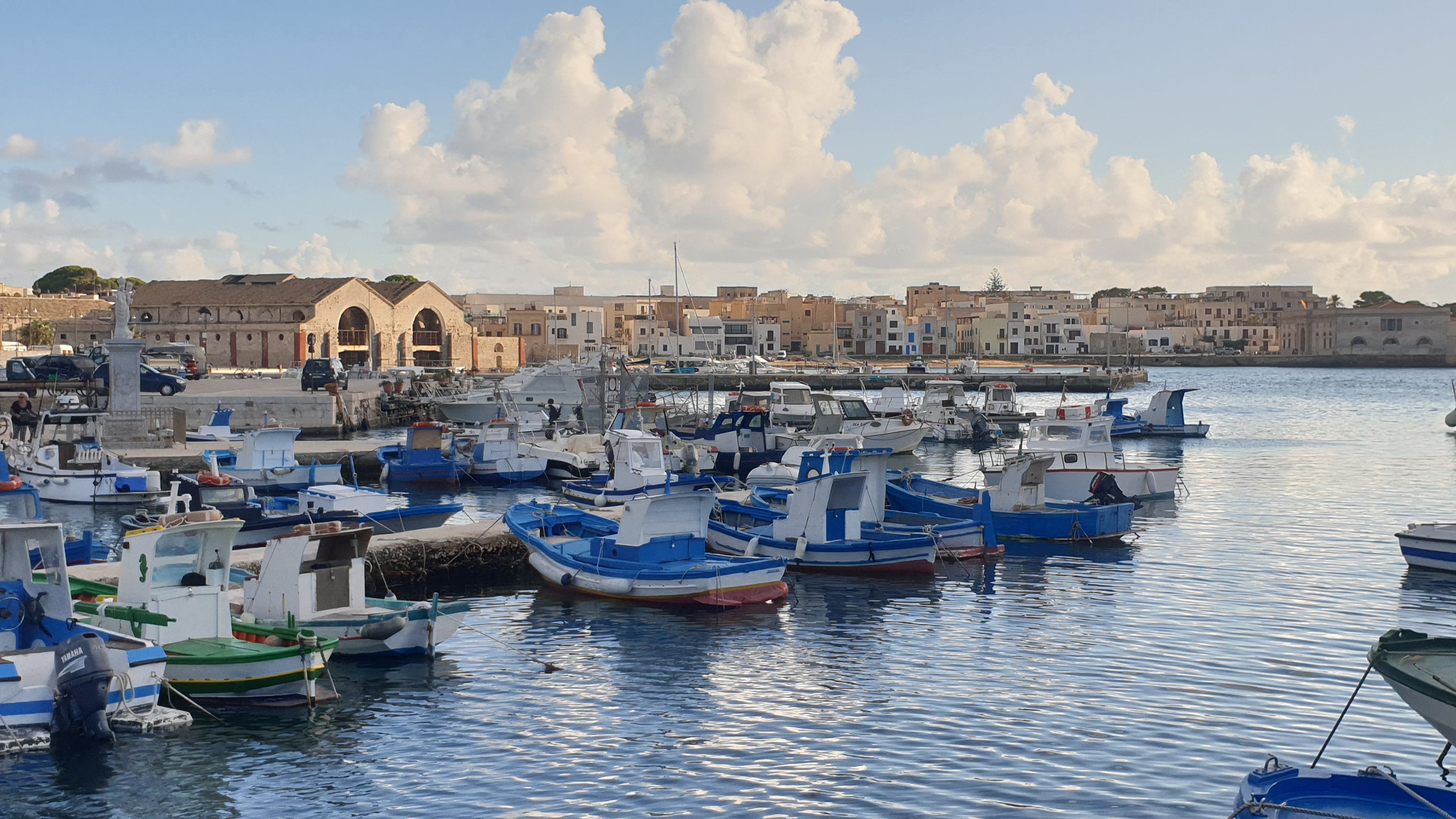 Fishing boats at Favignana Harbour (thought to be the ‘island full of wonders’ in the ‘Odyssey’)
