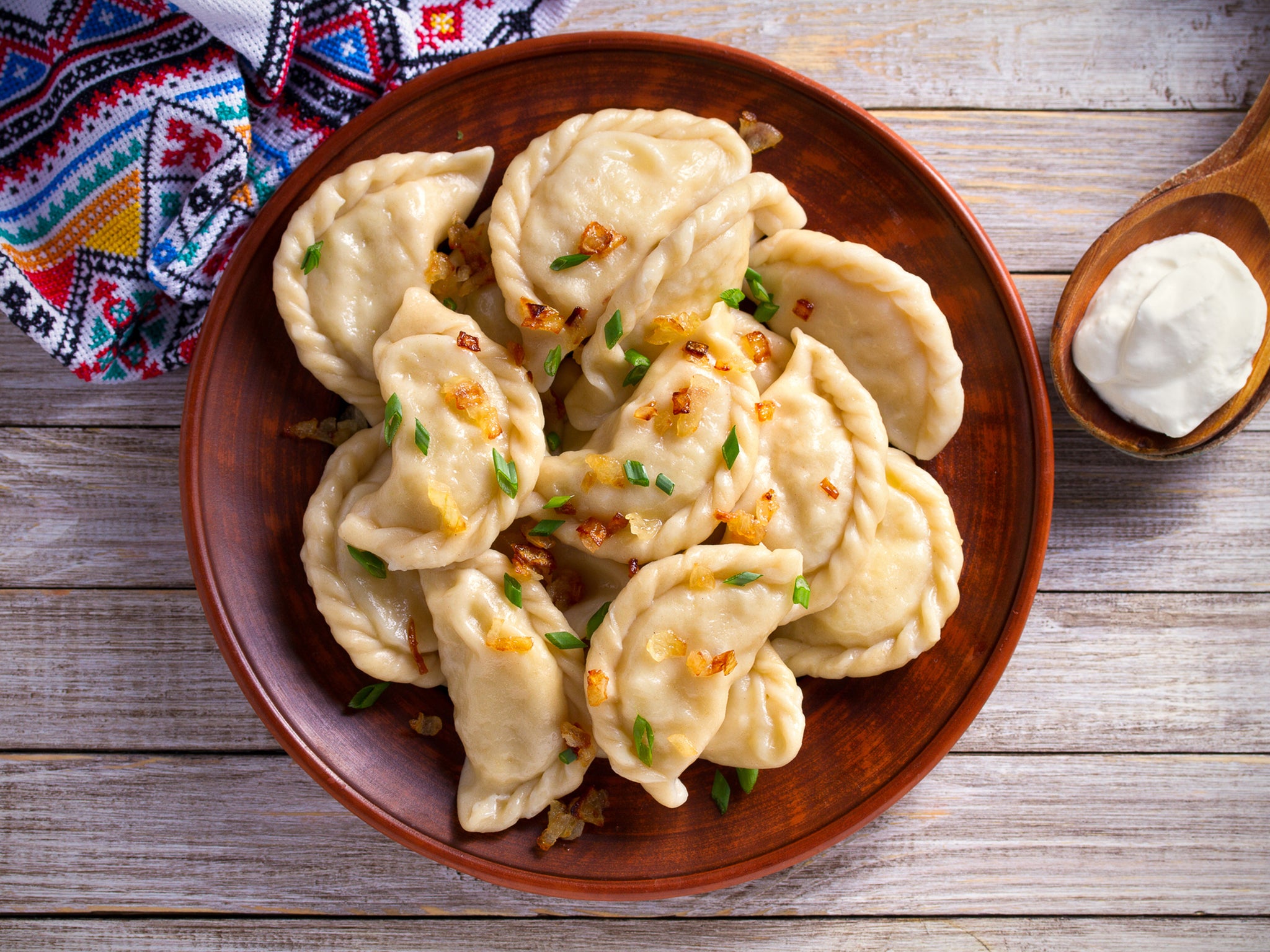 Historically, pierogi were prepared in large batches for special occasions