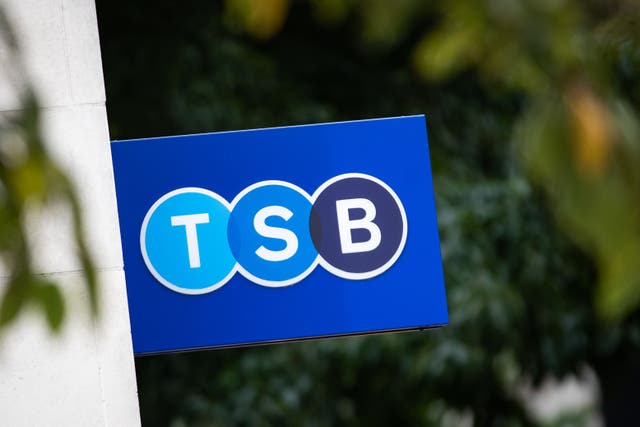 A TSB bank on Cheapside, London. TSB owner Sabadell has received a hostile takeover bid from fellow Spanish bank BBVA (Aaron Chown/PA)