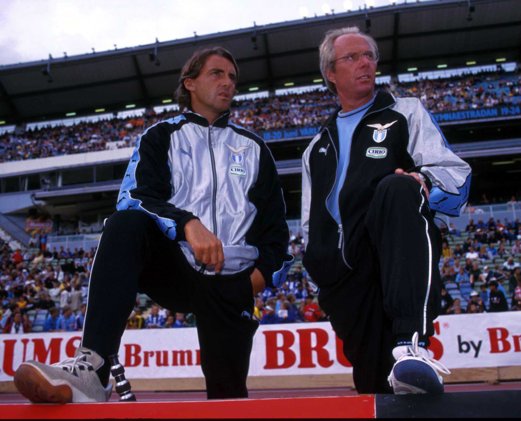 Eriksson (right) became a legend at Lazio after leading them to just the second Scudetto in their history