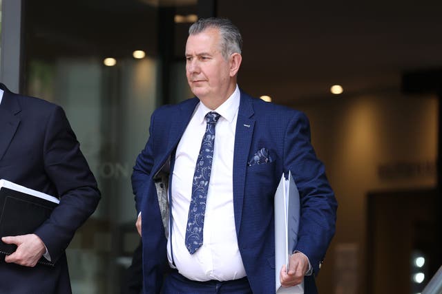 Edwin Poots, leaving the Clayton Hotel in Belfast after giving evidence at the UK Covid-19 Inquiry hearing (Liam McBurney/PA)