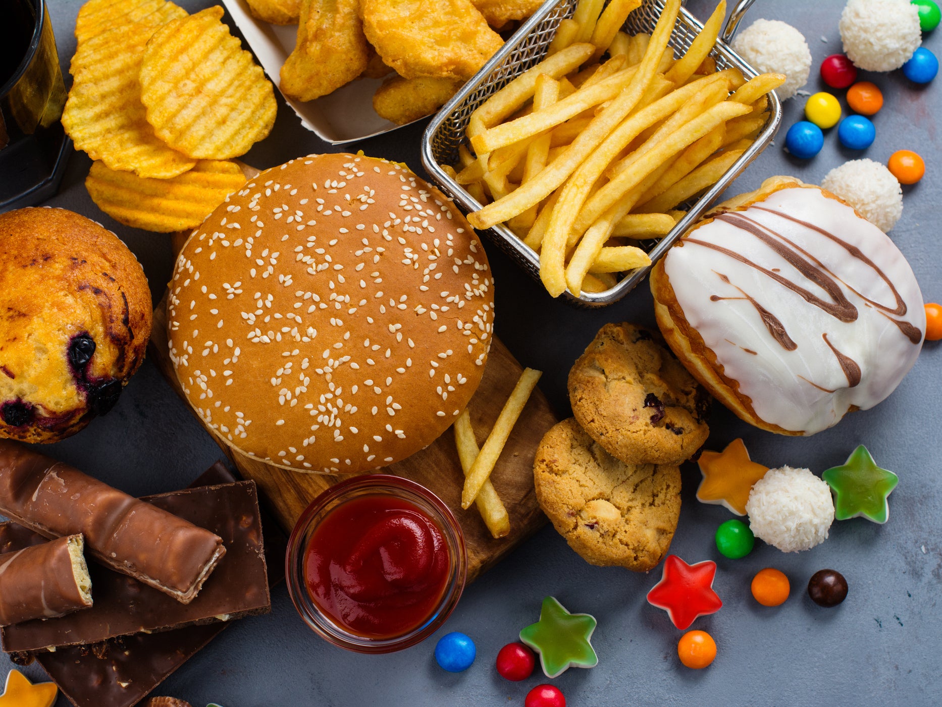 Ultra-processed foods often contain artificial colours, emulsifiers, flavours and other additives