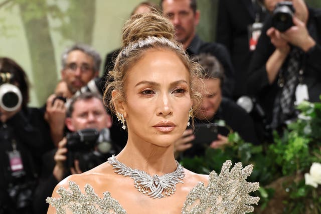 <p>Jennifer Lopez is slammed by fans for viral red carpet moment at the Met Gala </p>