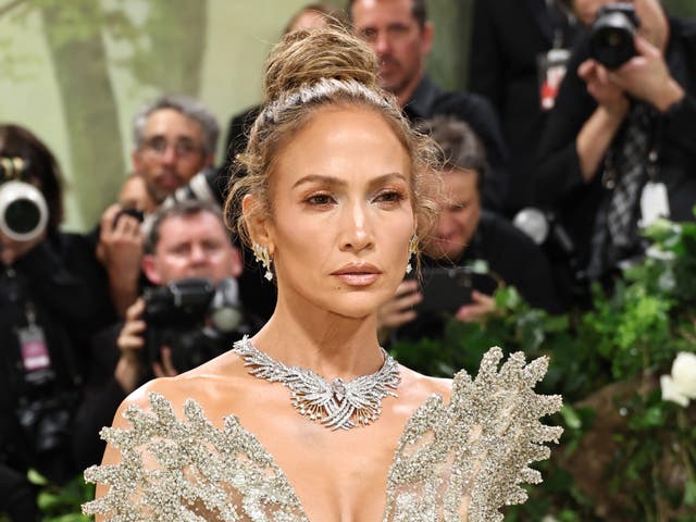<p>Jennifer Lopez is slammed by fans for viral red carpet moment at the Met Gala </p>