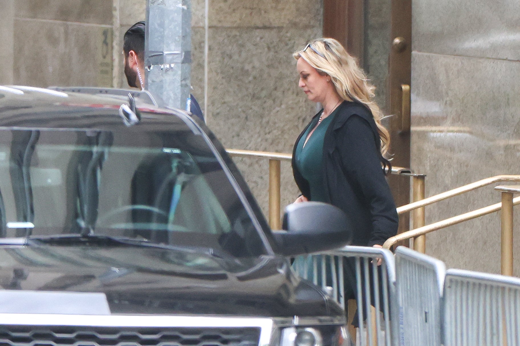 Stormy Daniels leaves Manhattan Criminal Court after testifying at former US President Donald Trump’s trial on 9 May