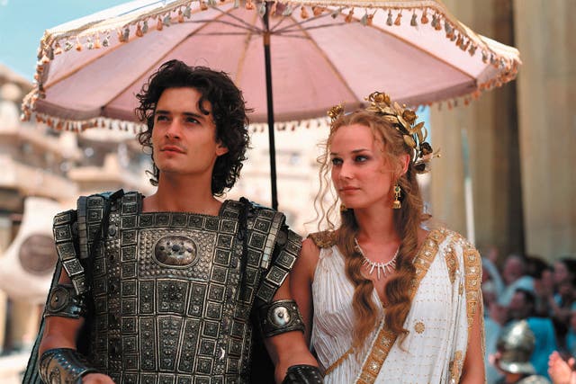 <p>Orlando Bloom and Diane Kruger in ‘Troy'</p>