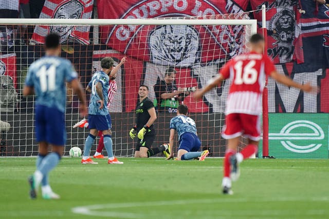 Aston Villa’s European dream is over after a losing to Olympiacos in the Europa Conference League semi-final (Zac Goodwin/PA)