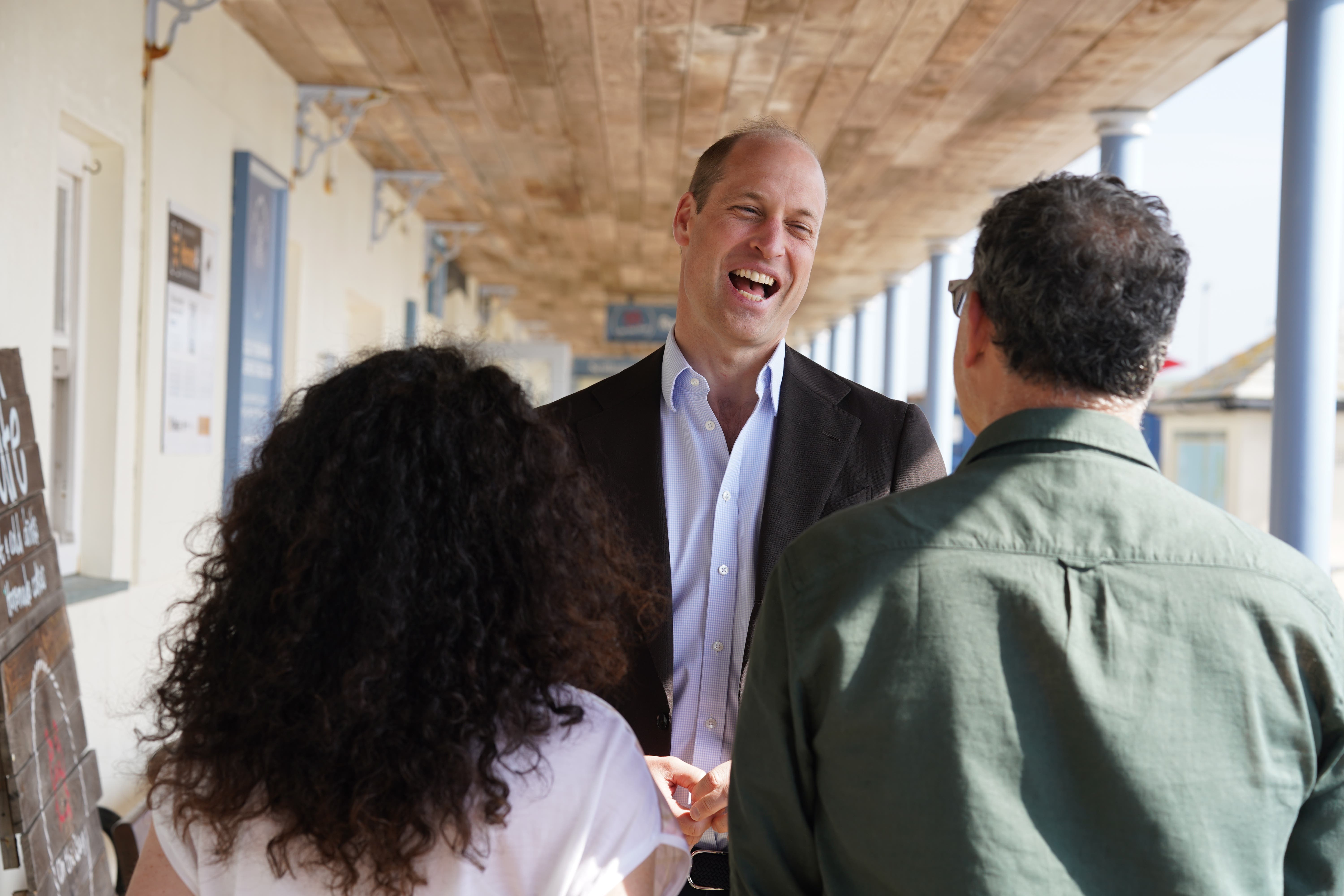 William during a visit to St Mary’s Harbour (Ben Birchall/PA)